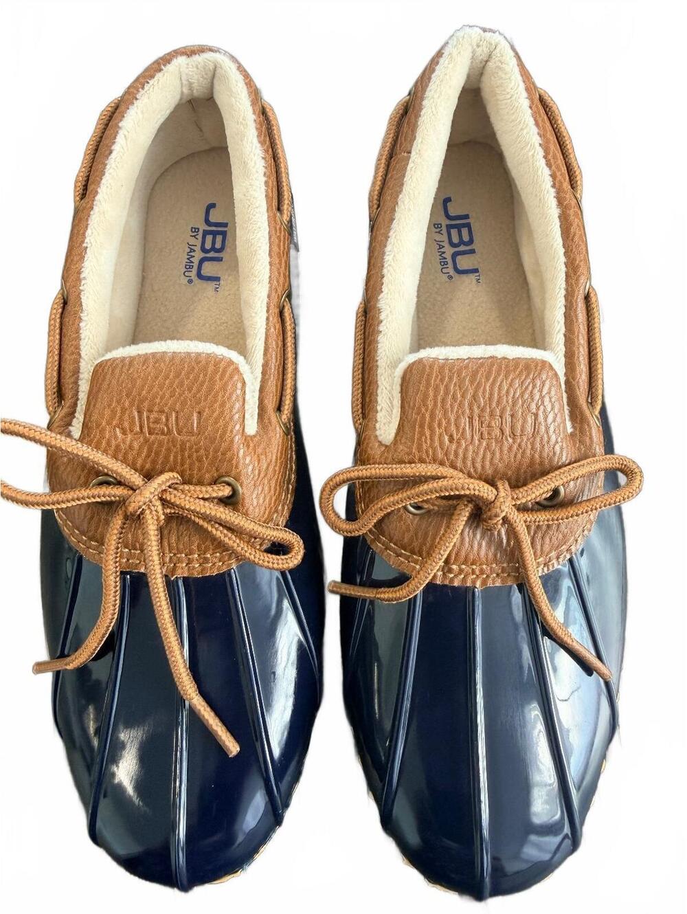 JBU by Jambu Women's Size 7 Waterproof Duck Shoes Blue and Brown